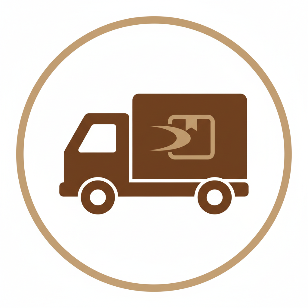 Camion pour livraison en Marron chocolat